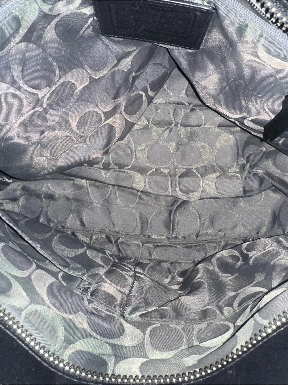 Vintage Coach Hamptons Black Leather Carryall Handbag Tote 7468